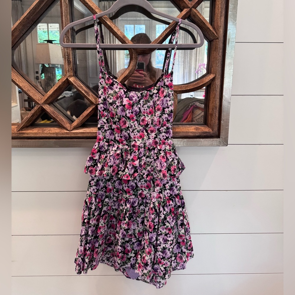 DO+BE Floral Mini Dress - Pink and Black